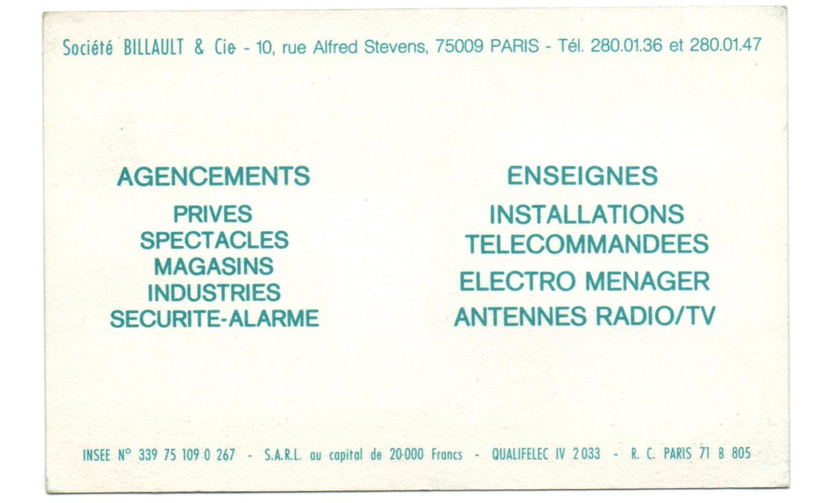 Origine BE - Années 60