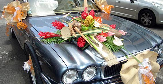 Décoration voiture mariage