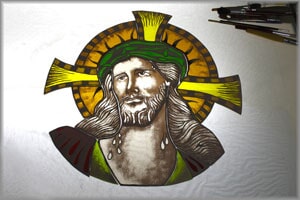 técnica de grisalha e esmaltes