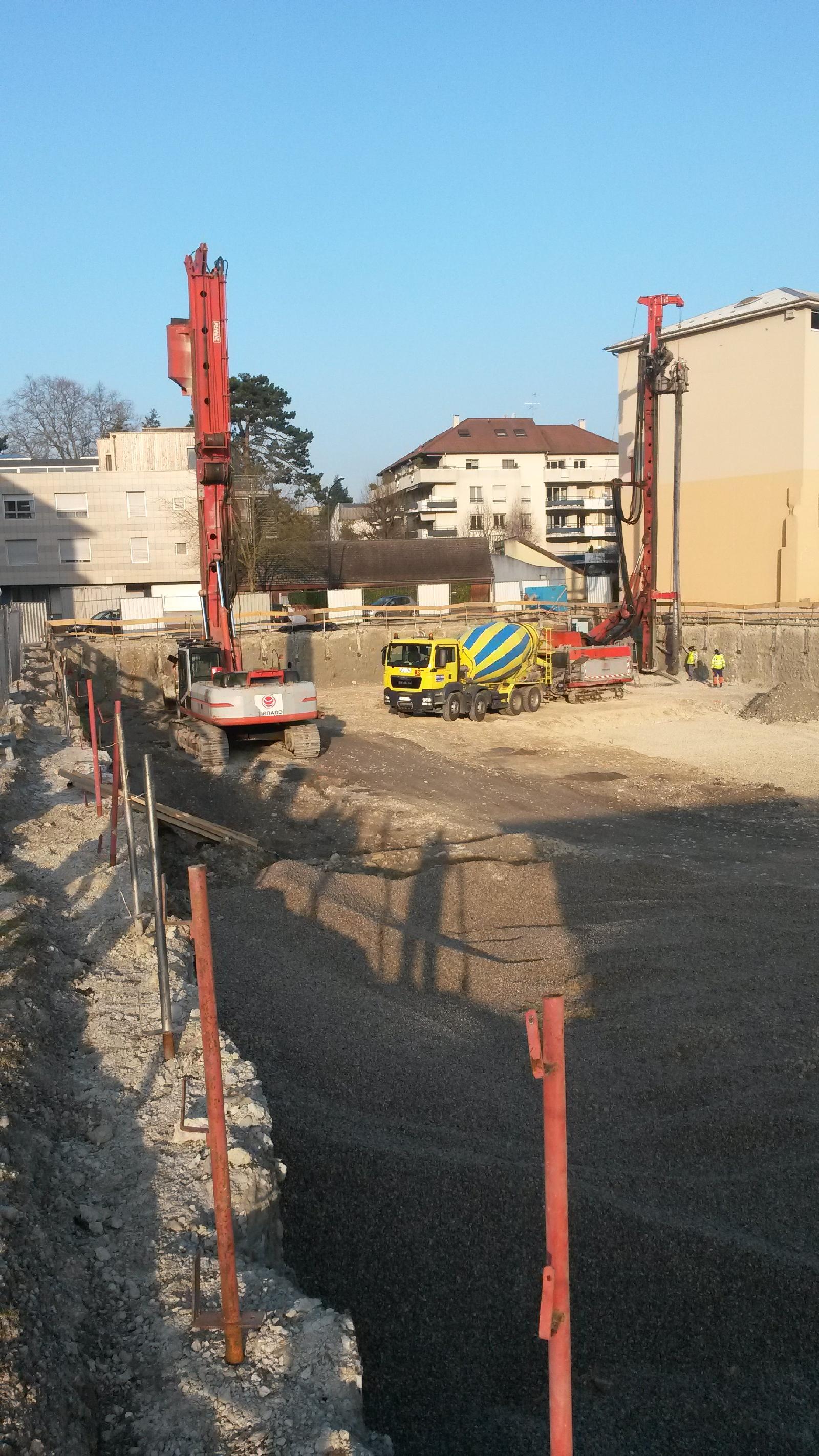 Réalisation de pieux béton