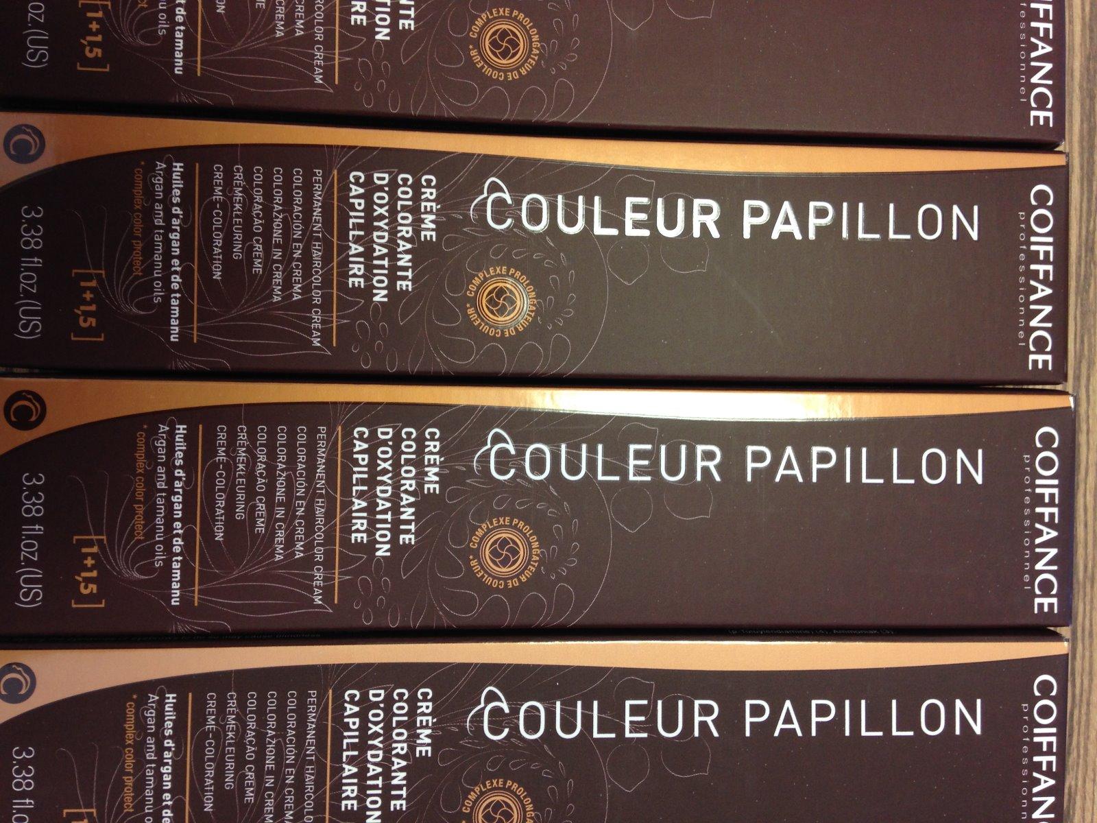 Crème colorante d'oxydation capillaire couleur papillon