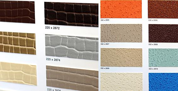 Skaï imitation python et autruche