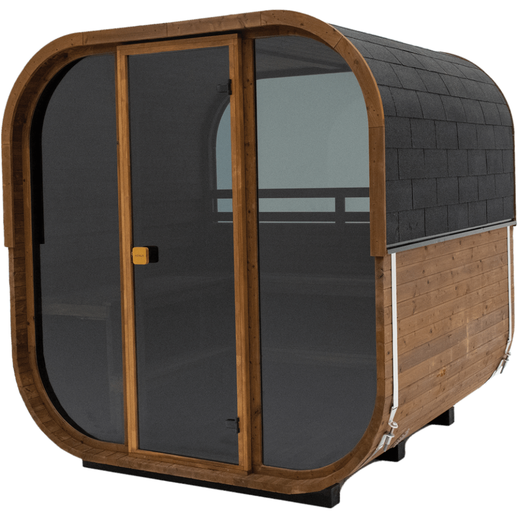 Sauna extérieur Finlandais Hekla Cube 210 - 4 personnes