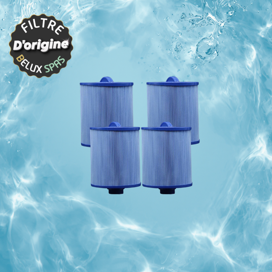 Pack 4 filtres court anti-bactérien Microban FIN FILET pour spa