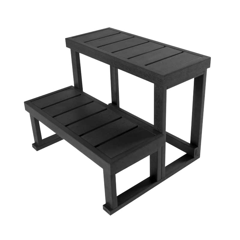 Escalier en composite noir pour spas
