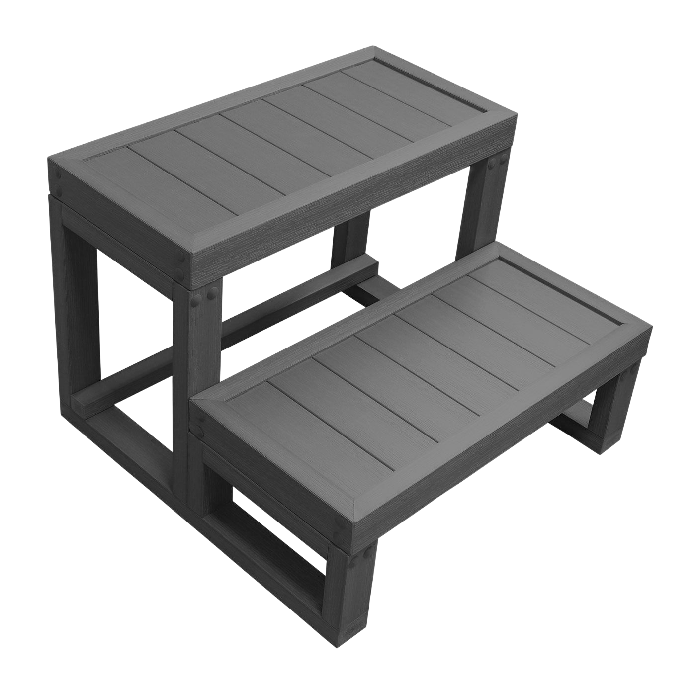 Escalier en composite anthracite pour spas