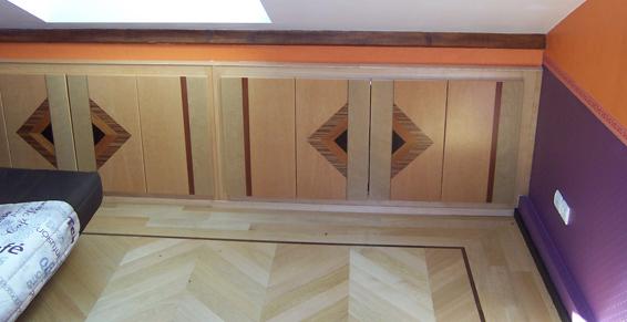 A Ranguevaux, pose de parquet