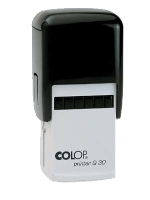 Stempel Colop, rechteckig schmal, grau-schwarz