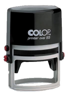 Colop Stempel oval breit und grau-schwarz