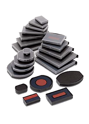 Stativstempel aus Metall in rot-schwarz-weiß