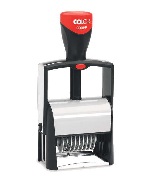 Colop Bänder Stativ Stempel aus Metall in rot-schwarz-grau aus der Expert Reihe