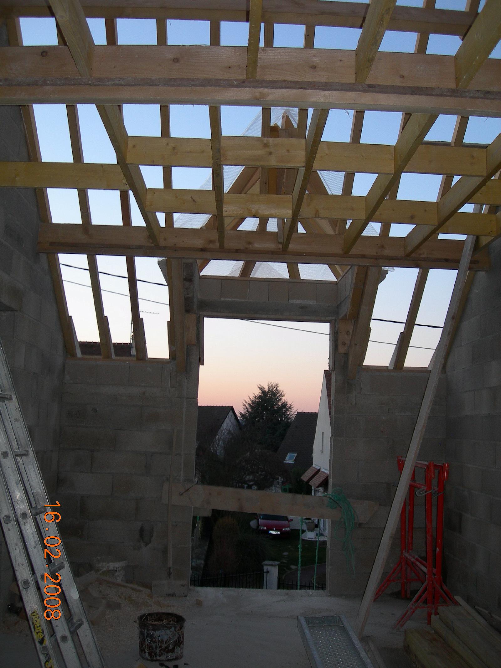 Réalisation de charpente sur lucarne