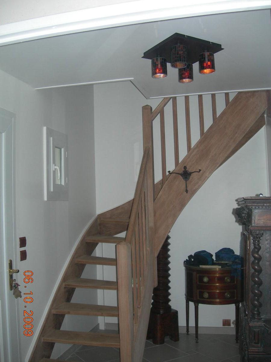 Pose escalier en bois