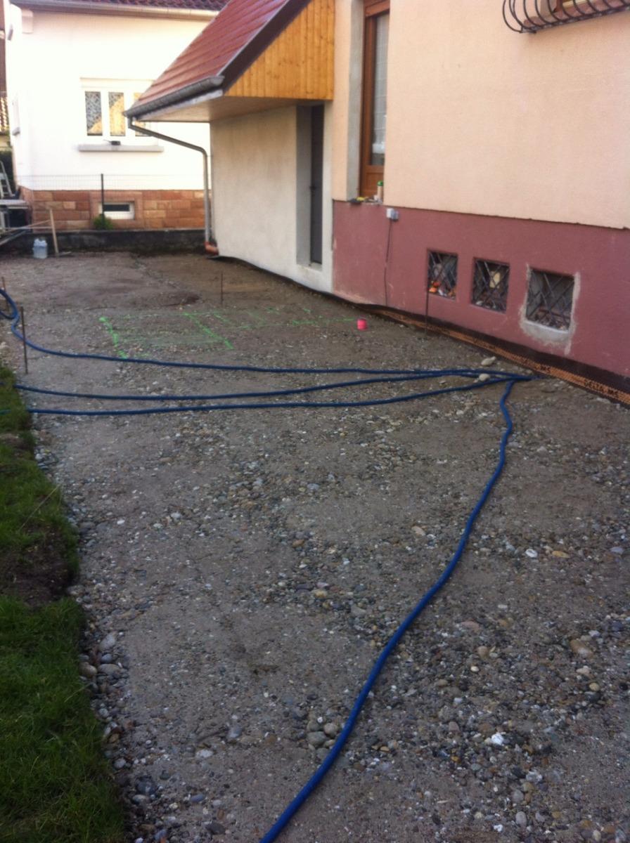 Création d'escaliers - dallage avavnt