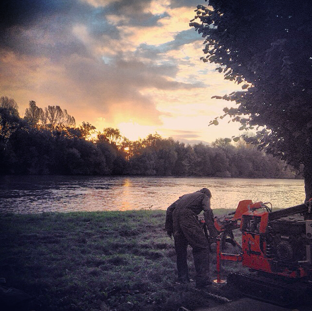 Sondage au bord de l'Oise