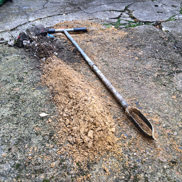 Coupe géologique des sols superficiels