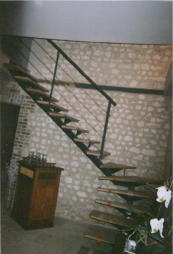 Metallerie Lebailly pose d'esacalier Fauville