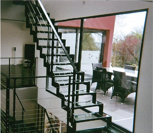 Metallerie Lebailly escalier en fer forgé Fauville