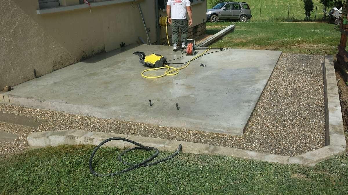 Dalle pour réception de véranda avec Amette B (78)