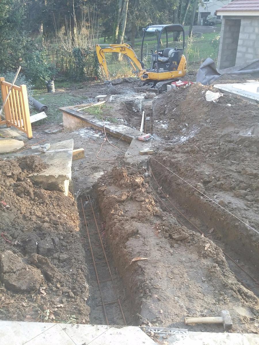 fondation pour muret maconnerie