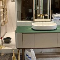 Gompar mueble de baño verde