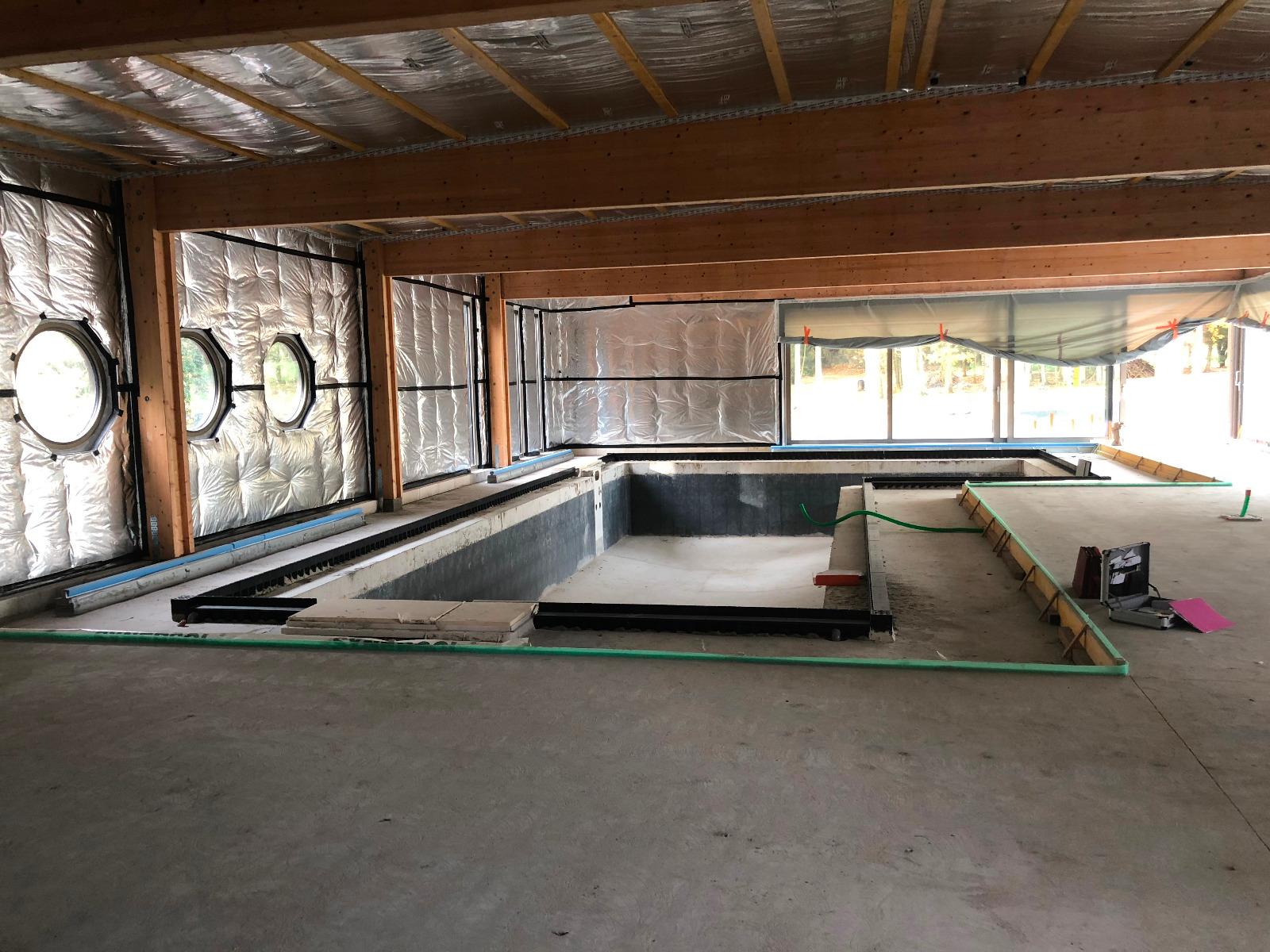 Piscine en ossature bois (Chantier)