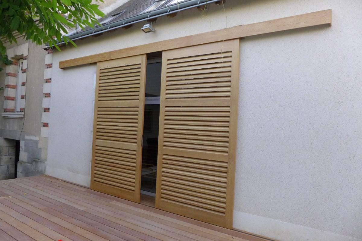 Volets coulissants bois