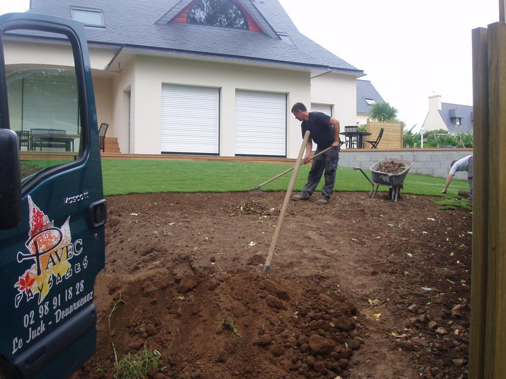Paysagiste à Douarnenez,Pose de gazon plaqué