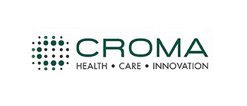 Se muestra un logotipo de Croma Health Care Innovation sobre un fondo blanco.