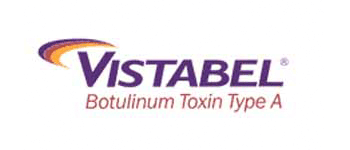 Logotipo de Vistabel sobre fondo blanco: toxina botulínica tipo A