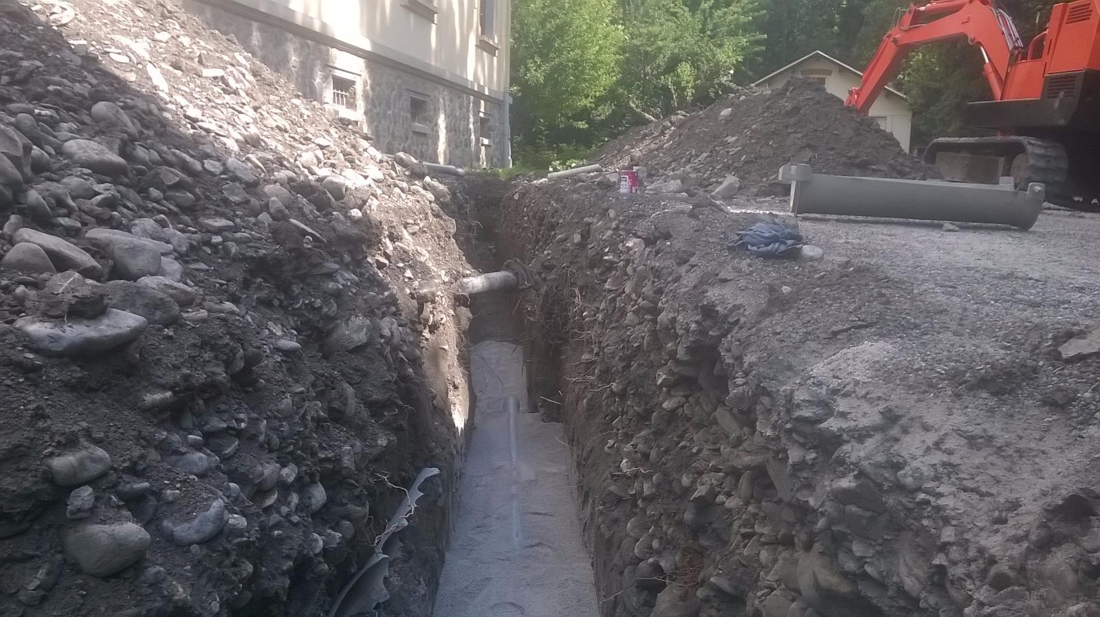 Réalisation de tranchées