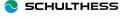 Schulthess-Logo mit türkisfarbenem und schwarzem Symbol und schwarzem Schriftzug auf weissem Hintergrund
