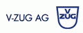 V-ZUG AG-Logo in Blau, mit Schildemblem auf weissem Hintergrund
