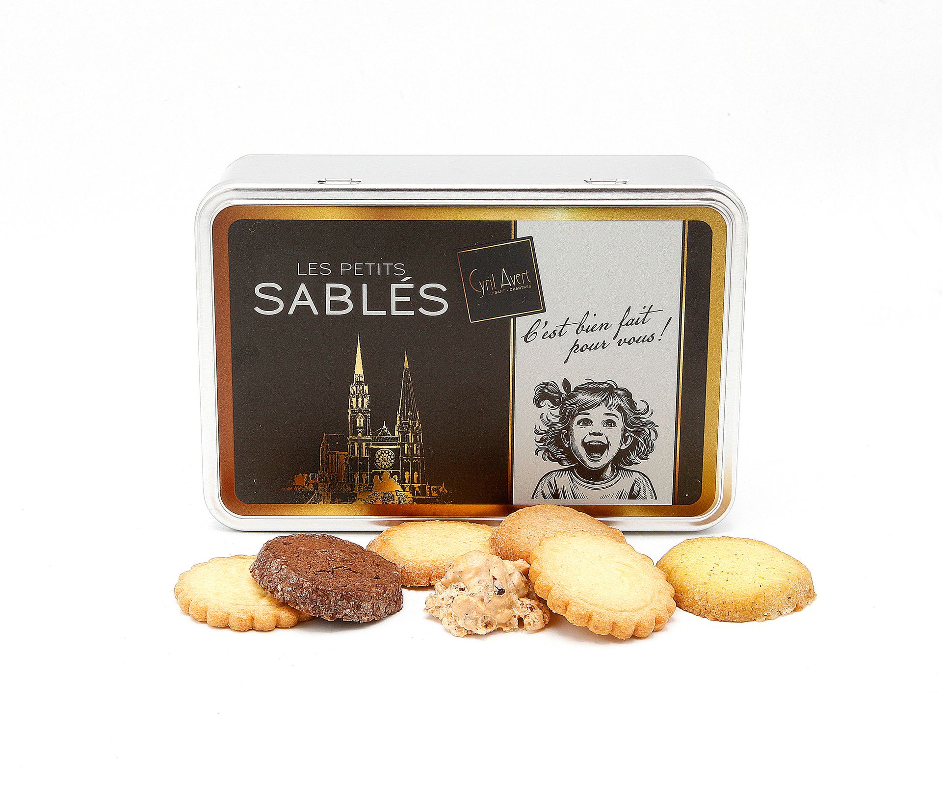 Une boîte de sablés.