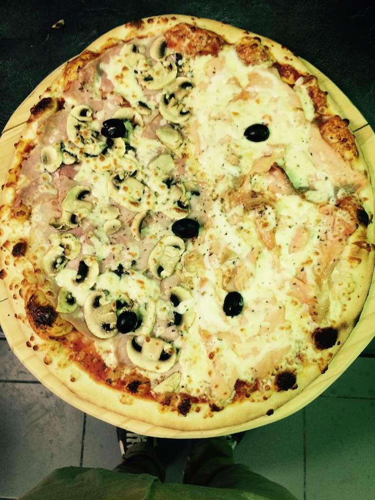 Pizza duo reine/saumon