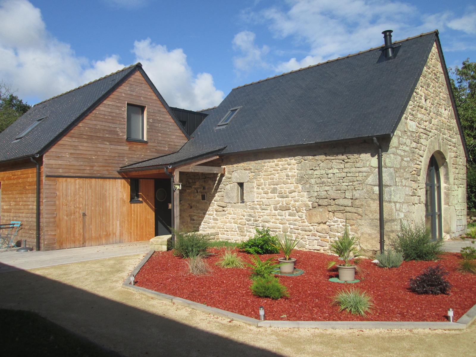 RENOVATION GRANGE QUISTINIC MACONNERIE LE GLEUHER APRES VUE