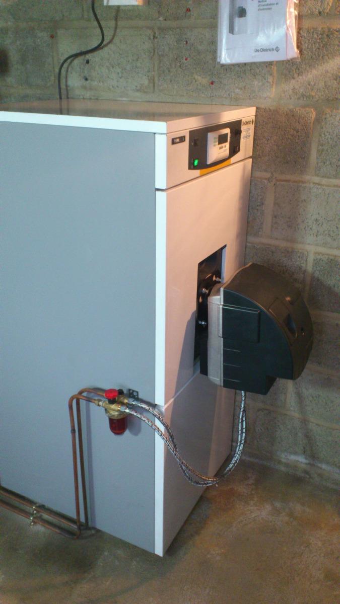 Pose d'une chaudière à condensation fioul