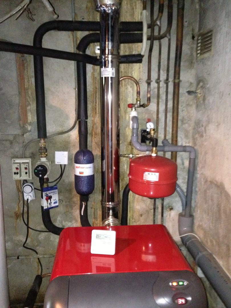 Réalisation de chaufferie complète, chaudière fioul basse température