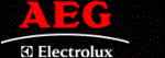AEG Electrolux-Logo auf schwarzem Hintergrund