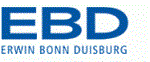 Ein blau-weißes Logo für Erwin Bonn Duisburg