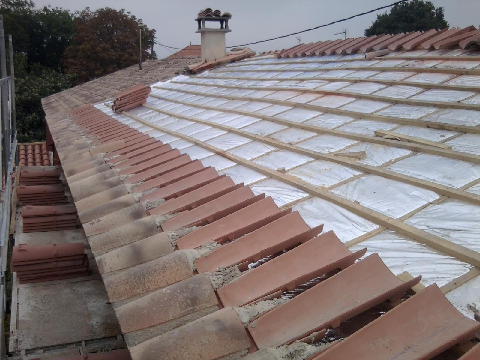 Rénovation de toiture avec complexe isolant par reflexion