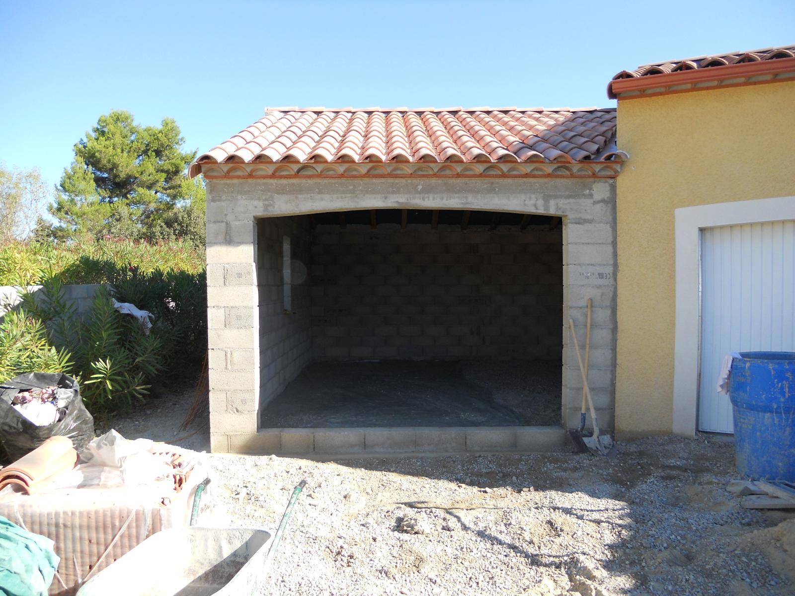 Agrandissement en bloc de béton