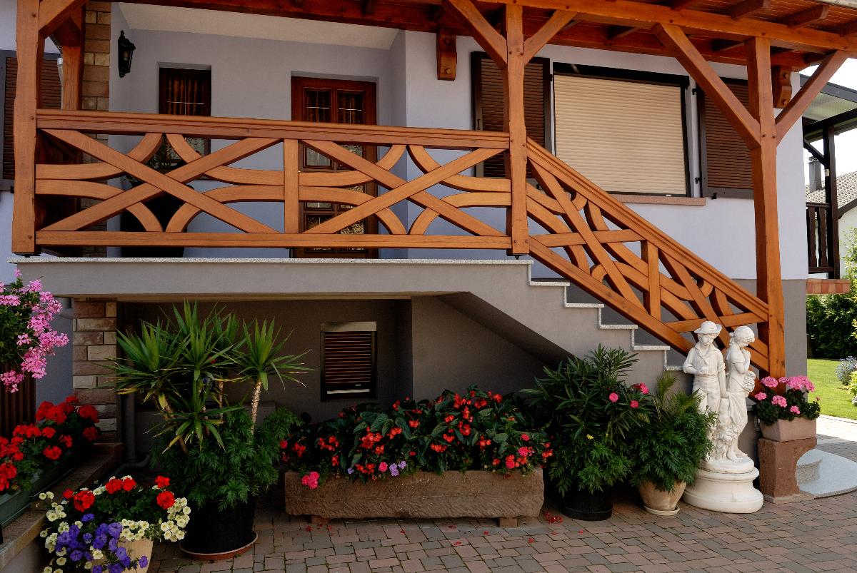 Garde corps en chêne massif