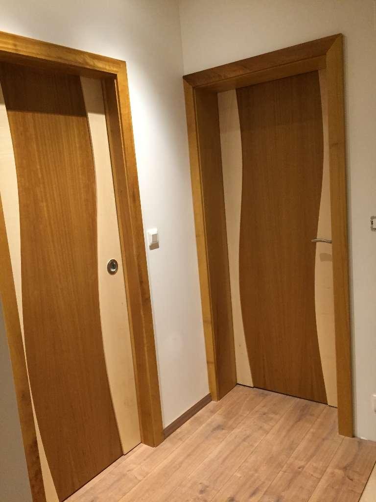 Porte en Erable et iroko massif