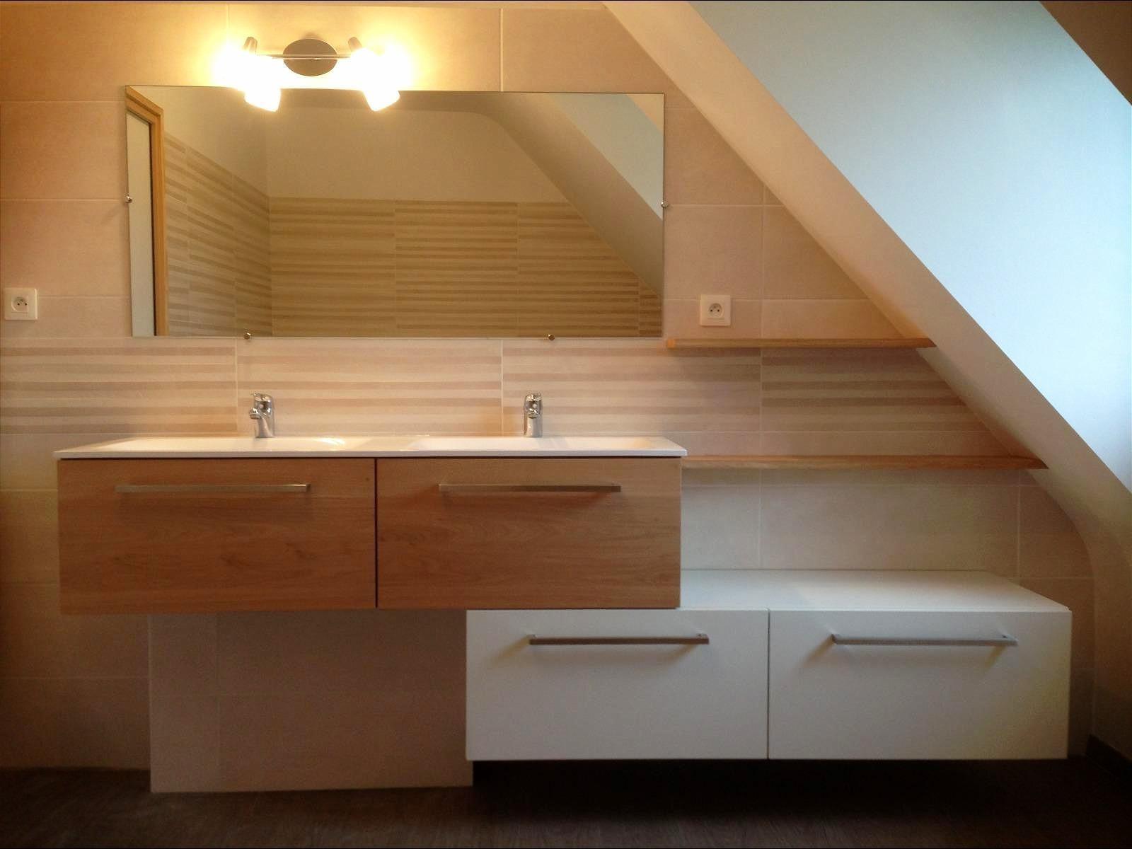 Salle de bains - Chêne - Blanc mat - Tréguier