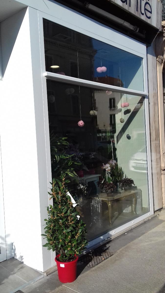 réalisation d une vitrine + porte technique commerce