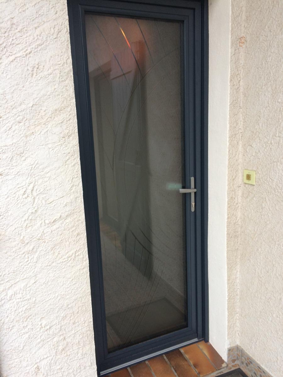 renovation Porte d entrée aluminium perle