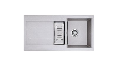 Evier en Fraganit+   Couleur : Platinium  Taille : 97x50cm