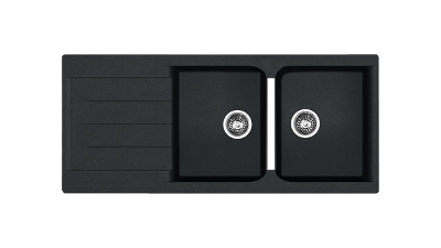 Evier en Fraganit+   Couleur : Noir  Taille : 120x51cm