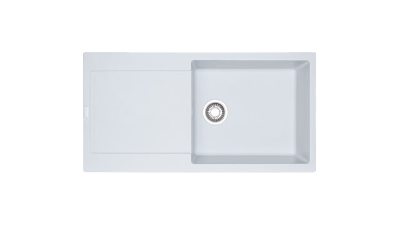 Evier en Fraganit+   Couleur : Blanc Artic  Taille : 97x50cm